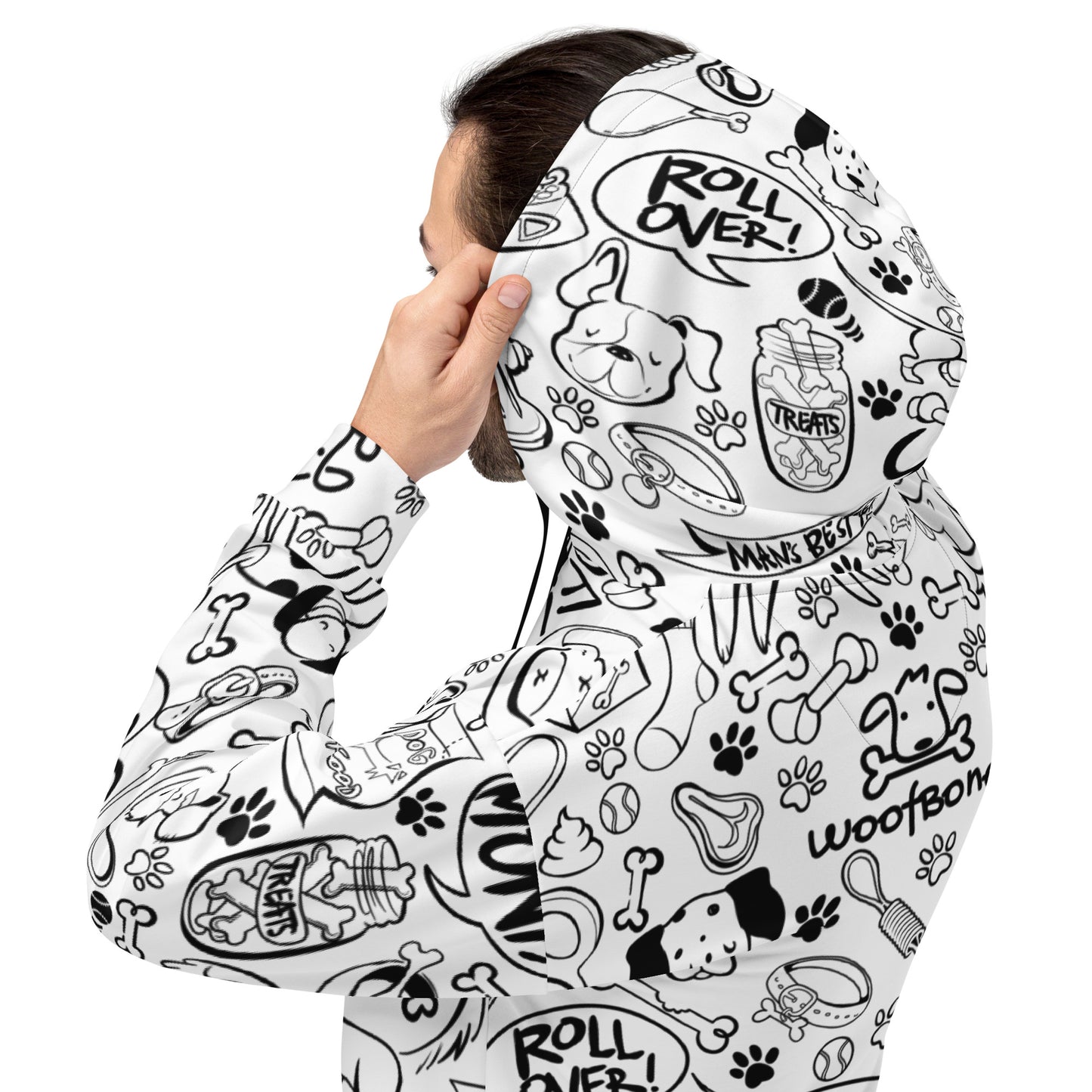 WoofBones All-Over Print Hoodie