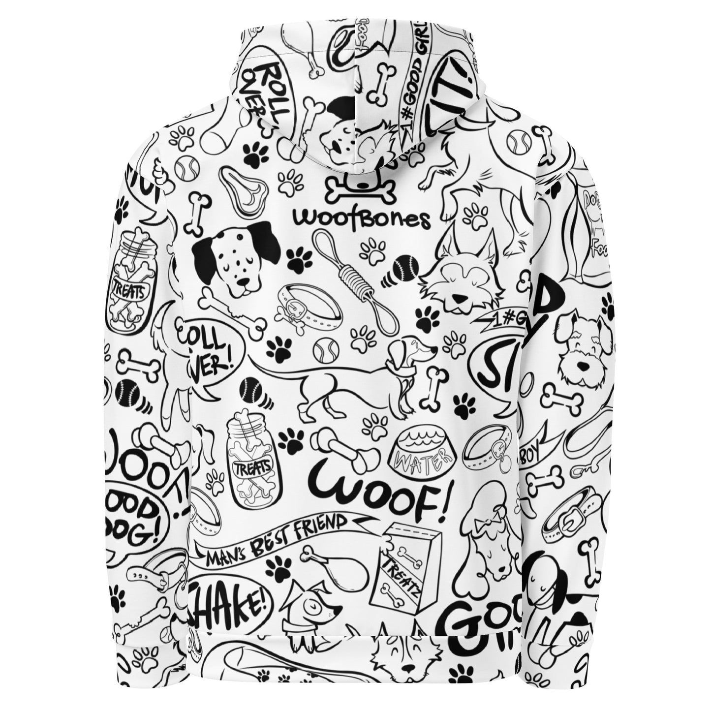 WoofBones All-Over Print Hoodie