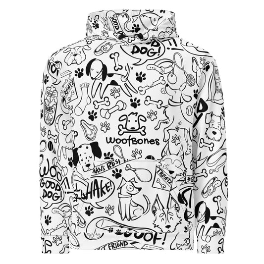 WoofBones All-Over Print Hoodie