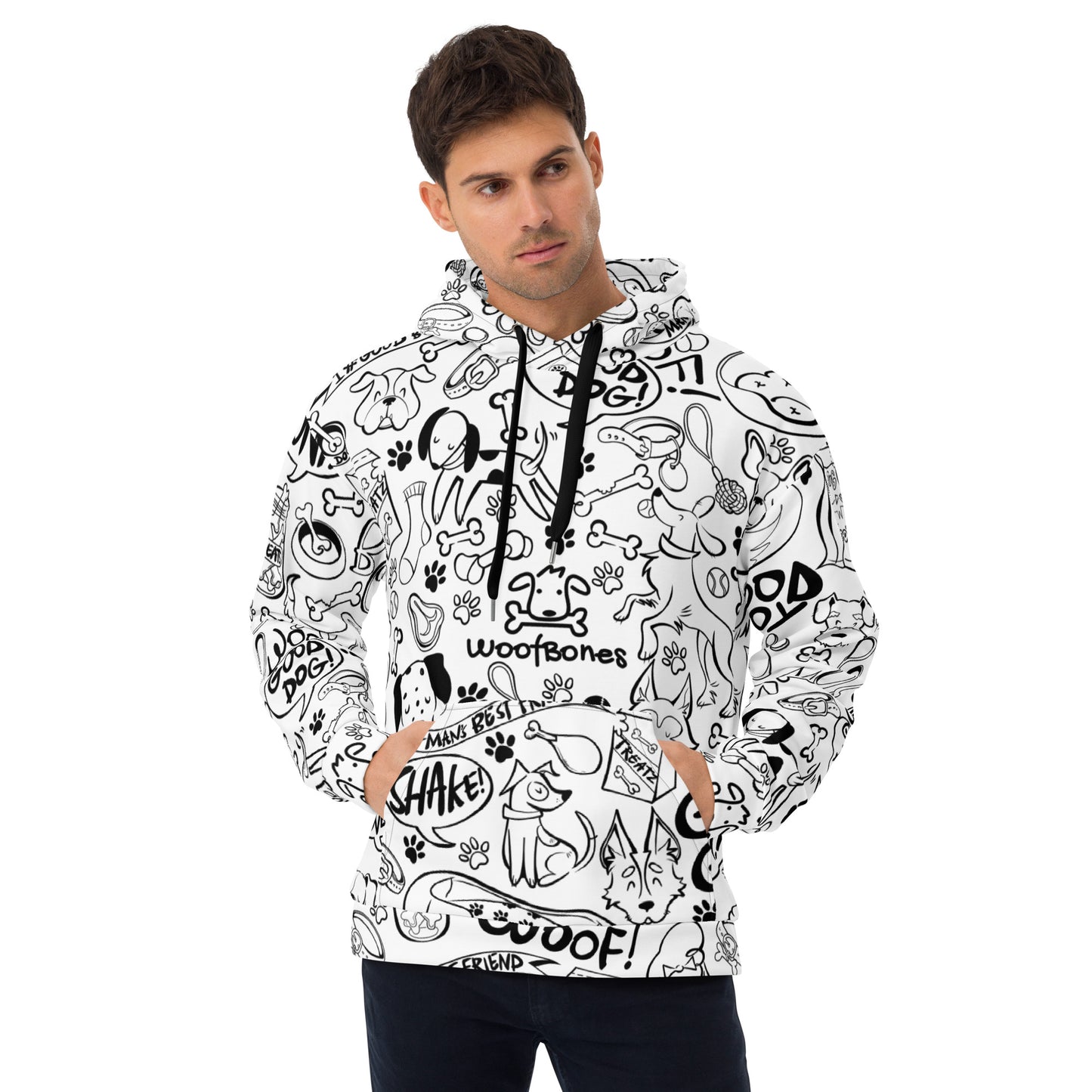 WoofBones All-Over Print Hoodie