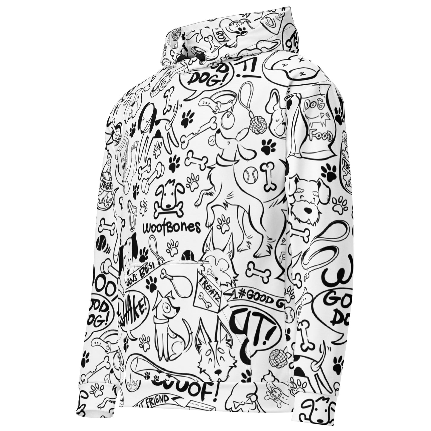 WoofBones All-Over Print Hoodie