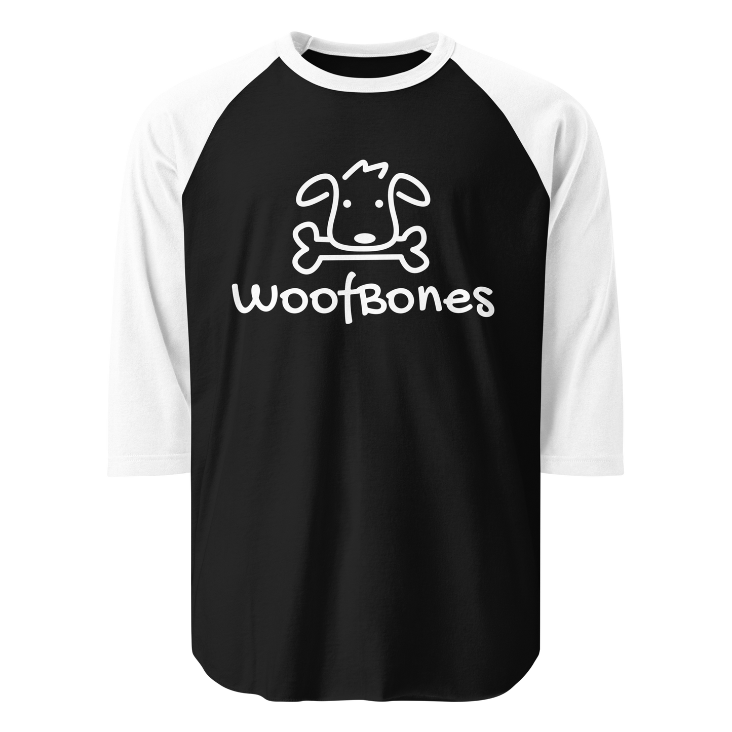 WoofBones Baseball Tee (Unisex - Black)