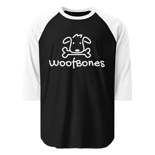 WoofBones Baseball Tee (Unisex - Black)