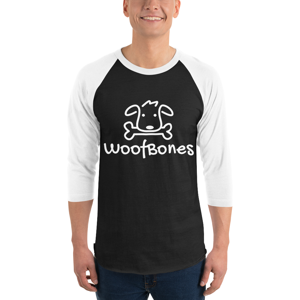 WoofBones Baseball Tee (Unisex - Black)