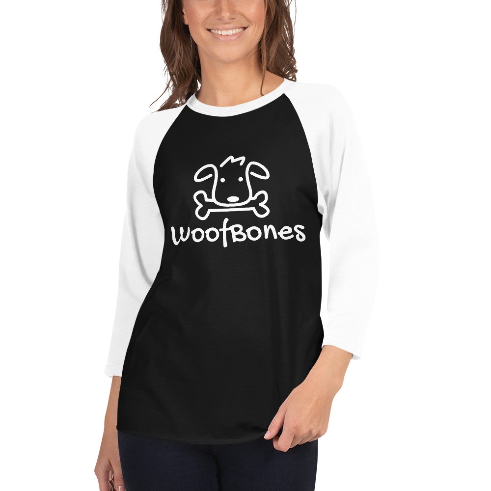 WoofBones Baseball Tee (Unisex - Black)