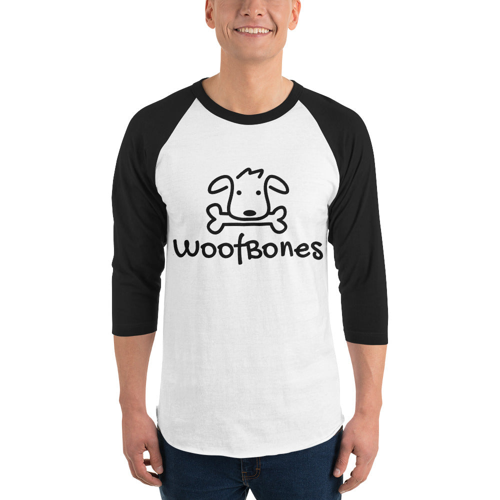 WoofBones Baseball Tee (Unisex - White)