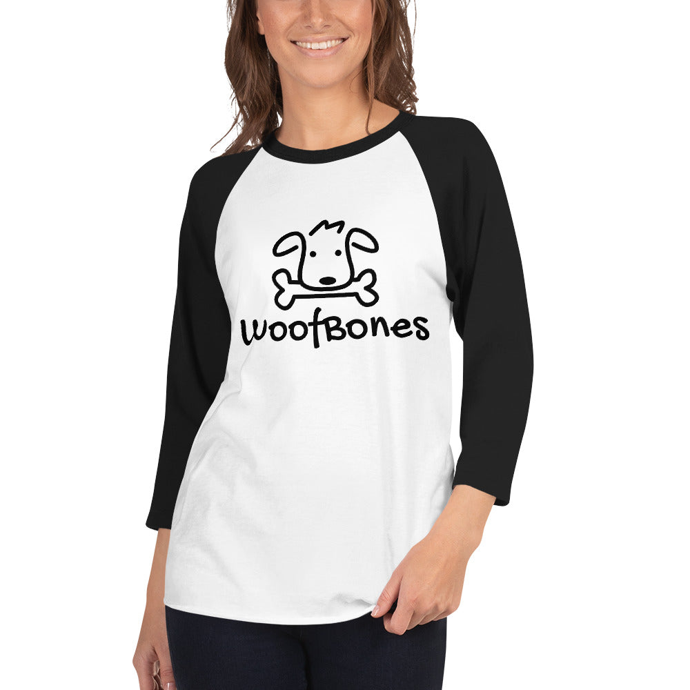 WoofBones Baseball Tee (Unisex - White)